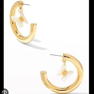 Lele Sadoughi Butterfly Gold Hoops